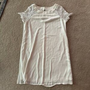 Maurices White Lace Sleeve Midi Dress